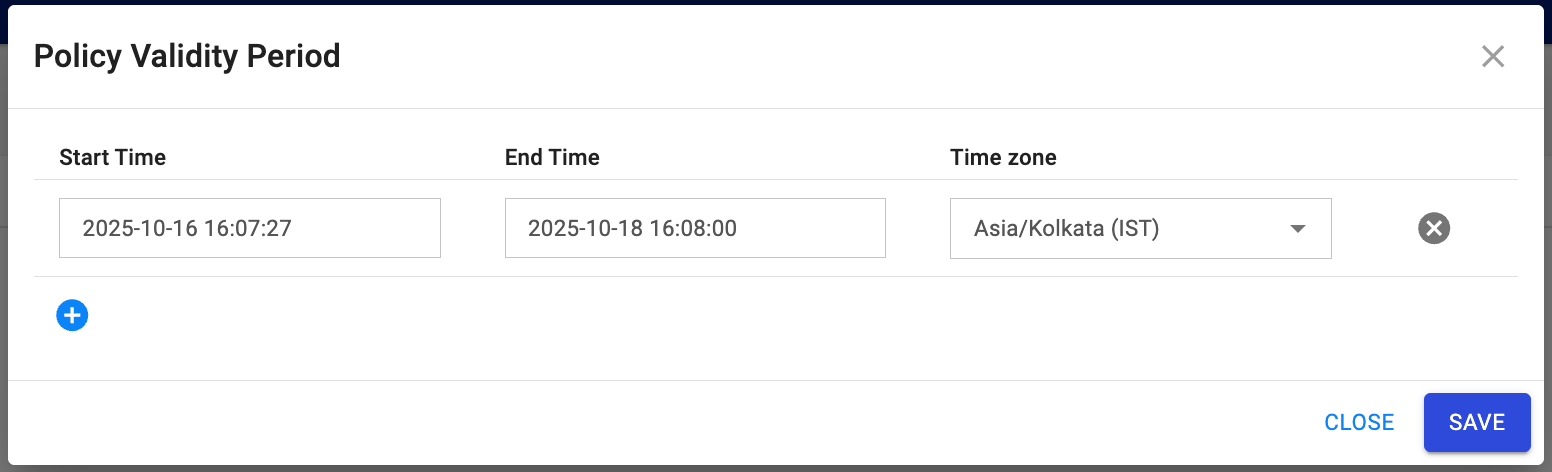 Policy Validity Period
